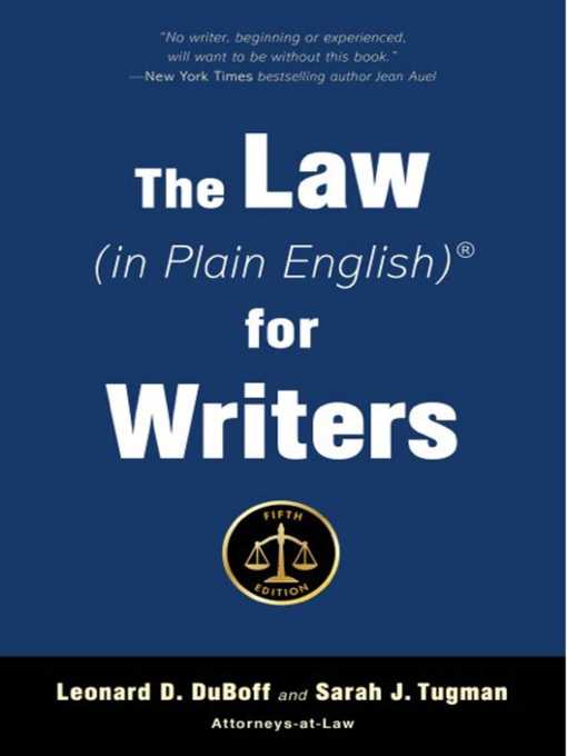 Title details for The Law (in Plain English) for Writers () by Leonard D. DuBoff - Available